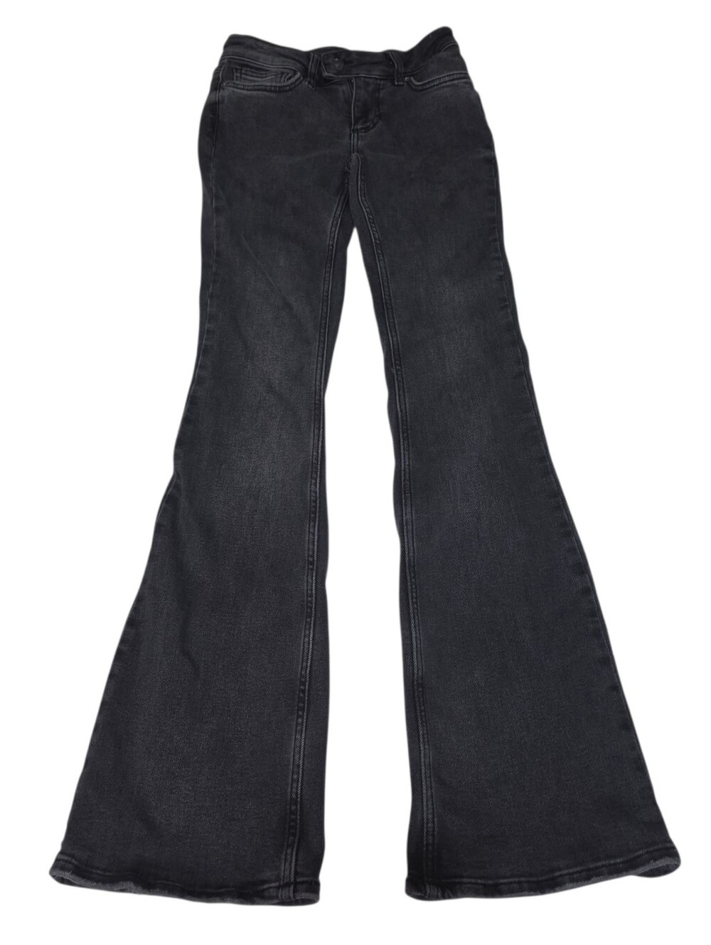 We the Free Jeans Size 24 Charcoal Gray Low-Rise Flare Stretch